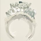 Happy new year diadeem zilver